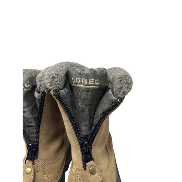 Sorel Ellesmere Winter Boots With Rubber Soles & Faux Fur Trim Womens Size 8 - Picture 9 of 16